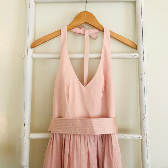 NWT Blush Vera Wang V Neck Halter Gown - Picture 6 of 10